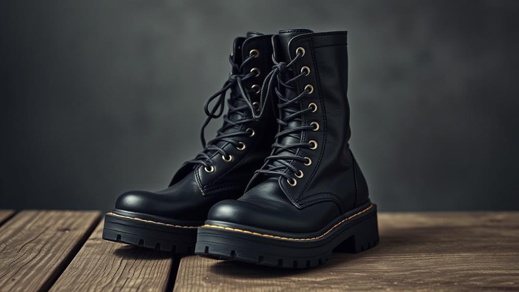 edgy rugged combat boots