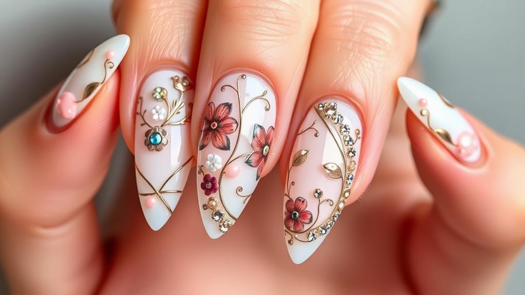 elegant almond nail designs