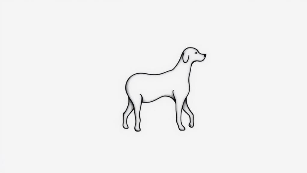 elegant canine outline design