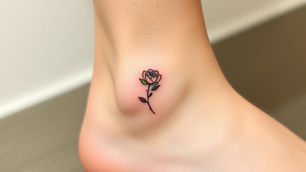 elegant floral ankle design