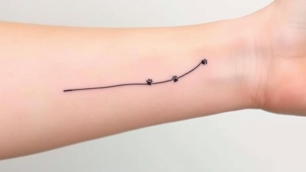 elegant leash tattoo design