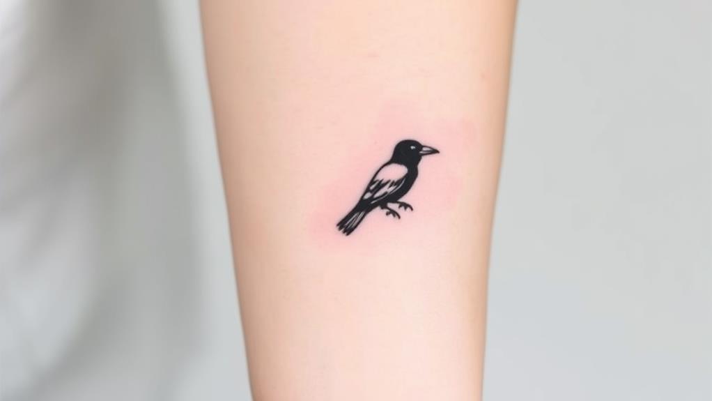 elegant subtle bird ink