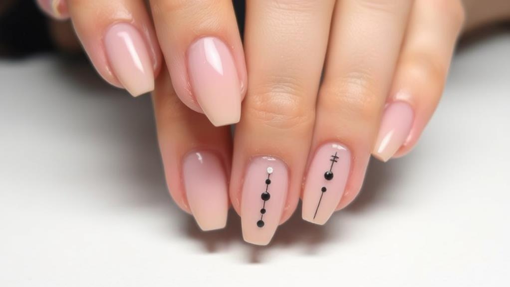 elegant subtle short nails