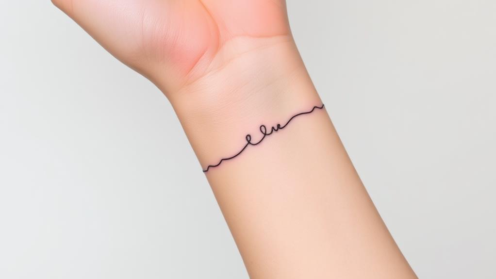 elegant wrist line ink