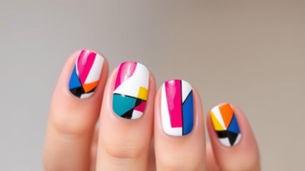 geometric designs for short nails