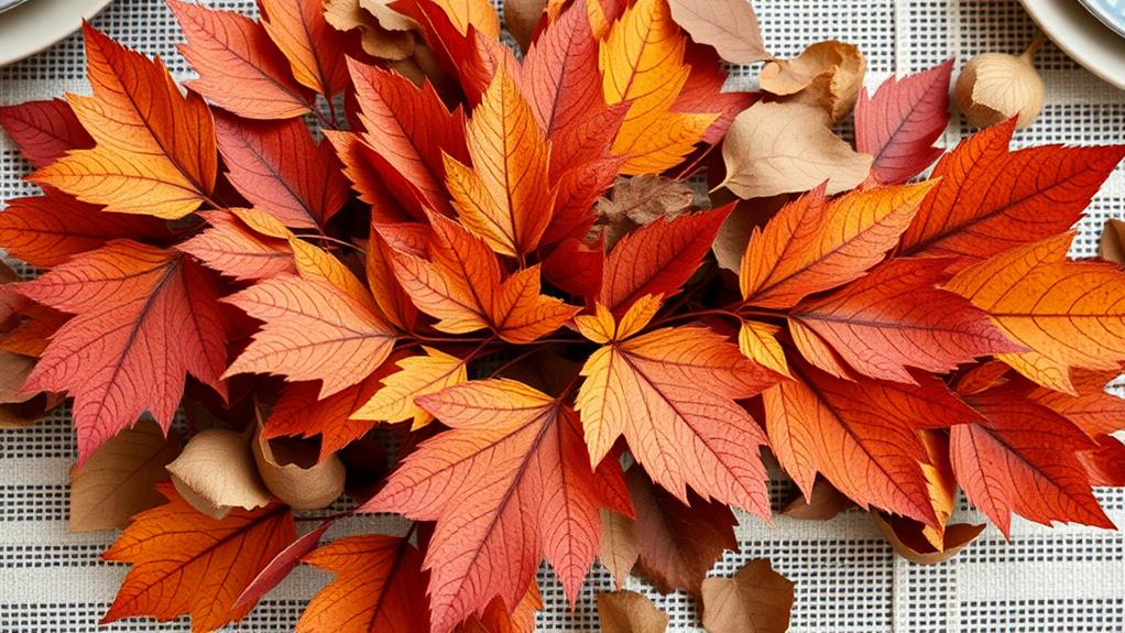 handmade leaf table decor