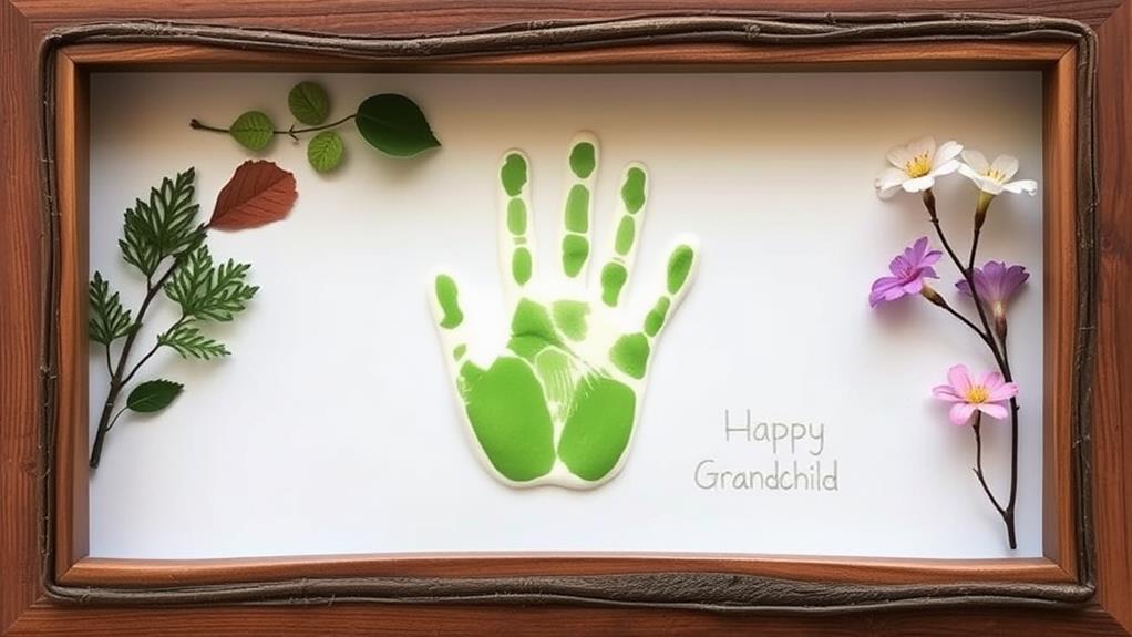 handprint keepsake for grandchildren