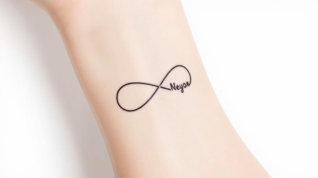 infinity symbol minimalist tattoo