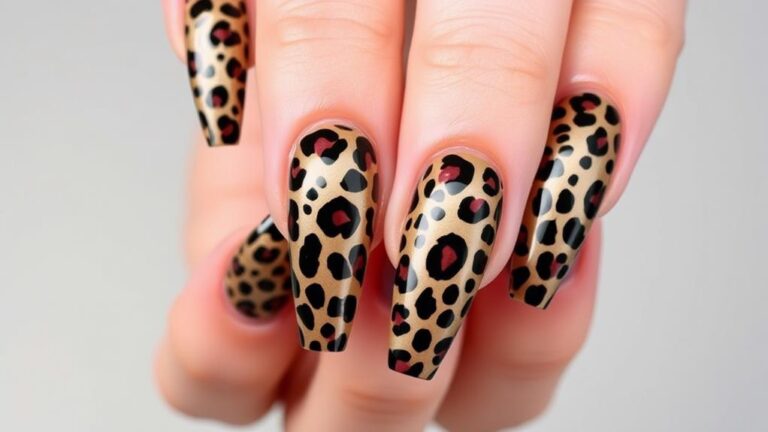 leopard nails winter trend