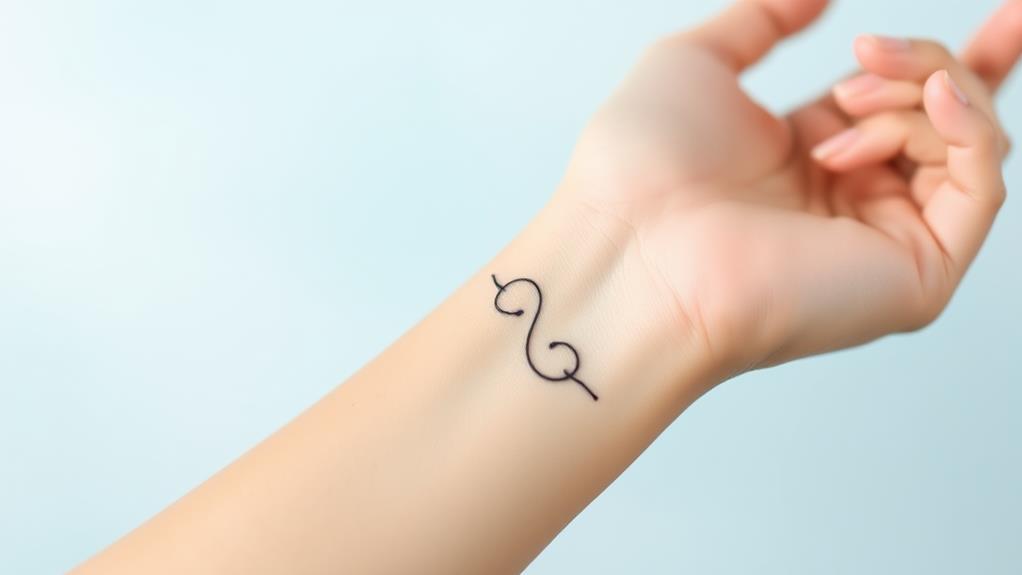 miniature infinity wave ink