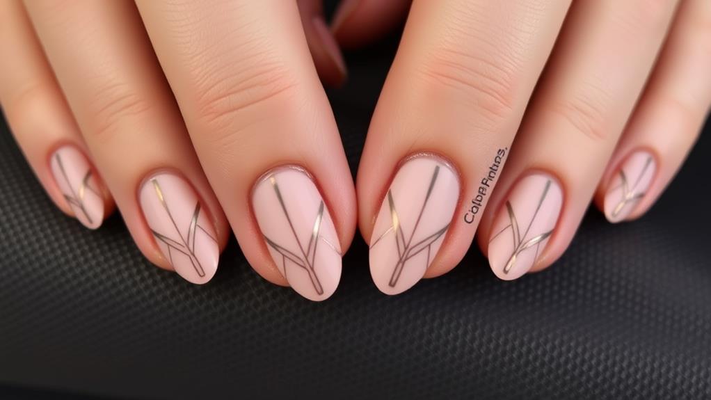 minimalist almond nail design