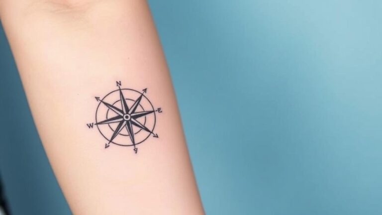 minimalist compass tattoo ideas