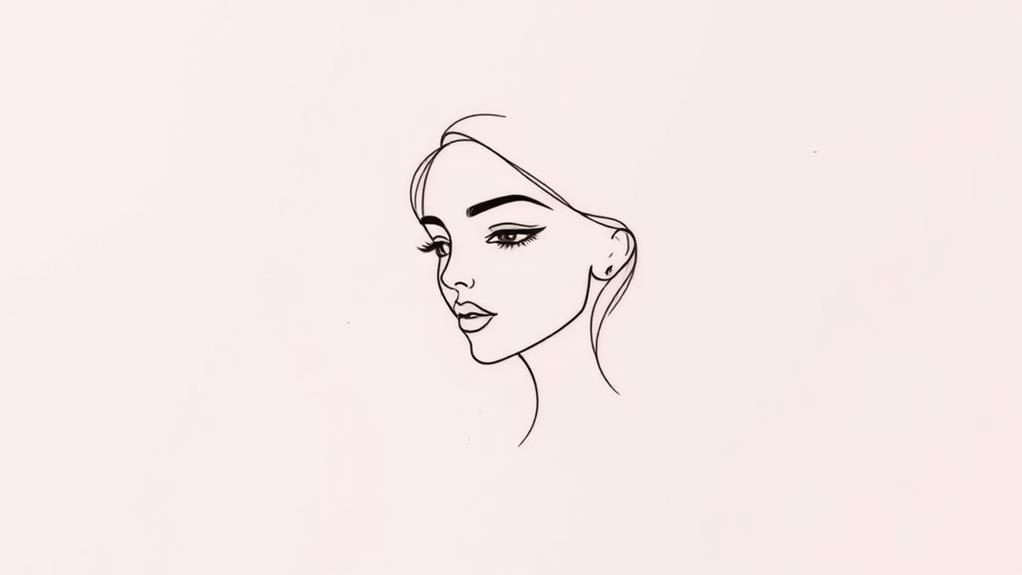 minimalist line art portraits