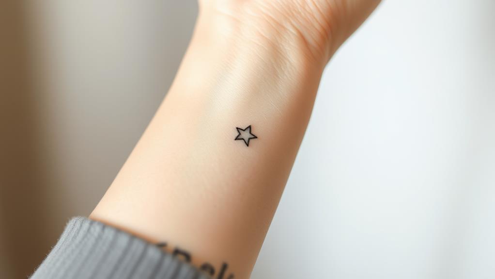 minimalist star tattoo design