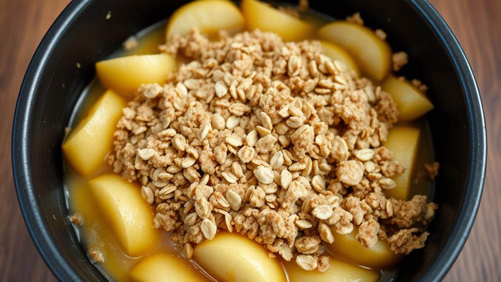 oat topped apple crisp recipe