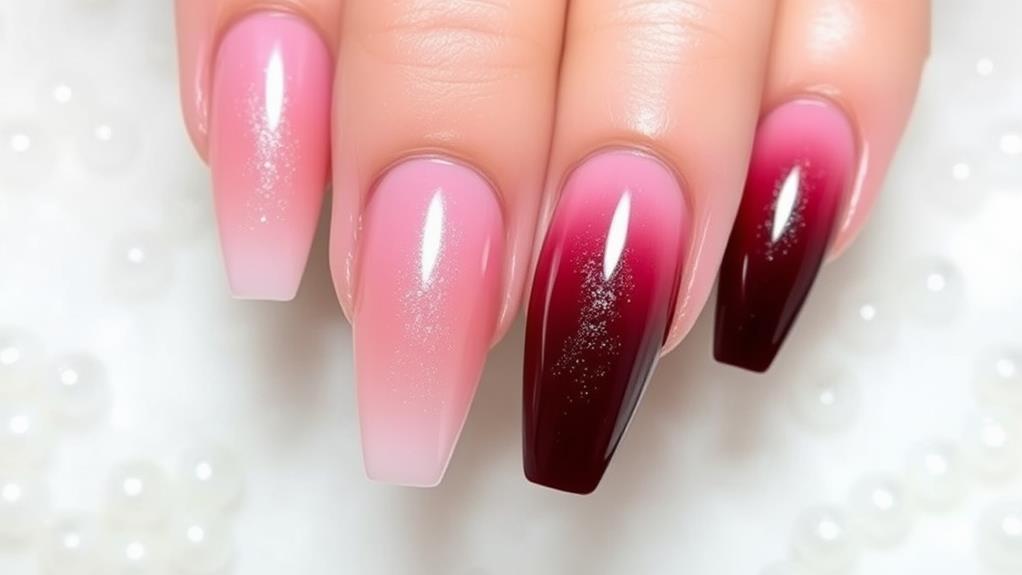 ombre gradient nail art