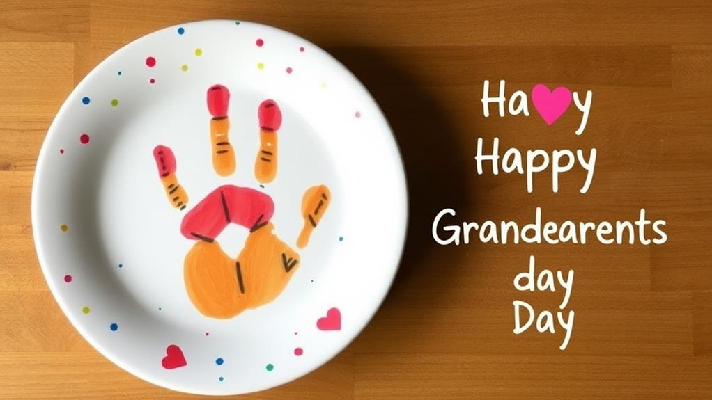 personalized handprint memory plate