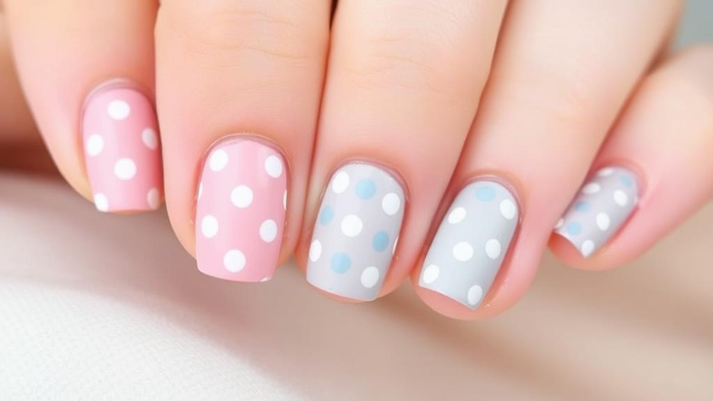 polka dot nail design