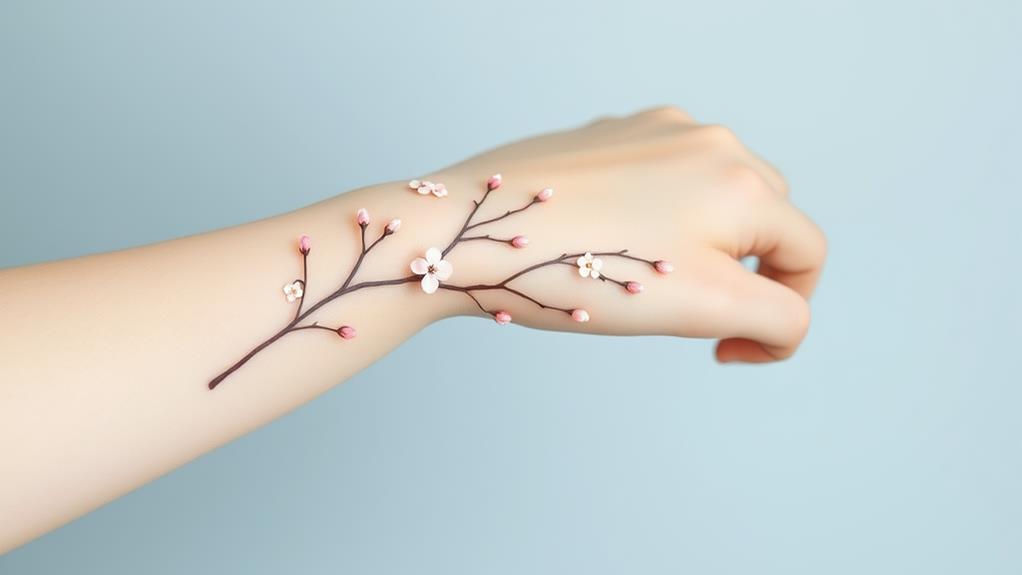 simple cherry blossom tattoo