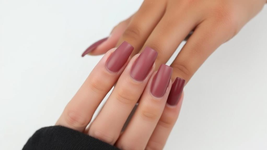 sleek matte coffin nails