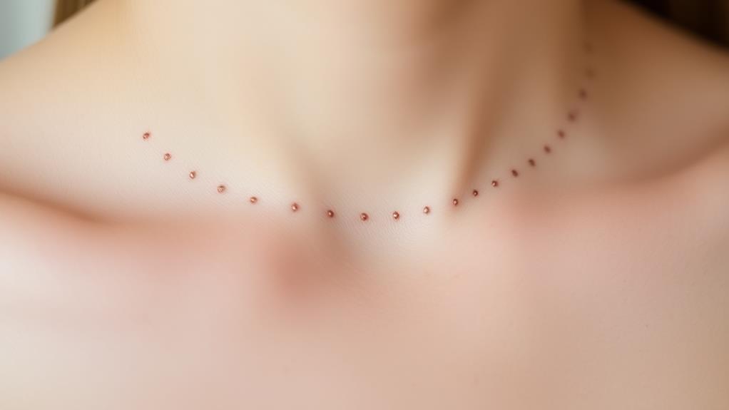 small dot collarbone ink