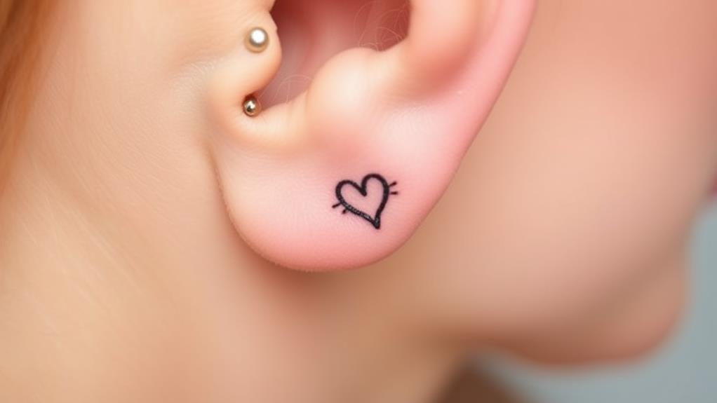 small heart shaped tattoo