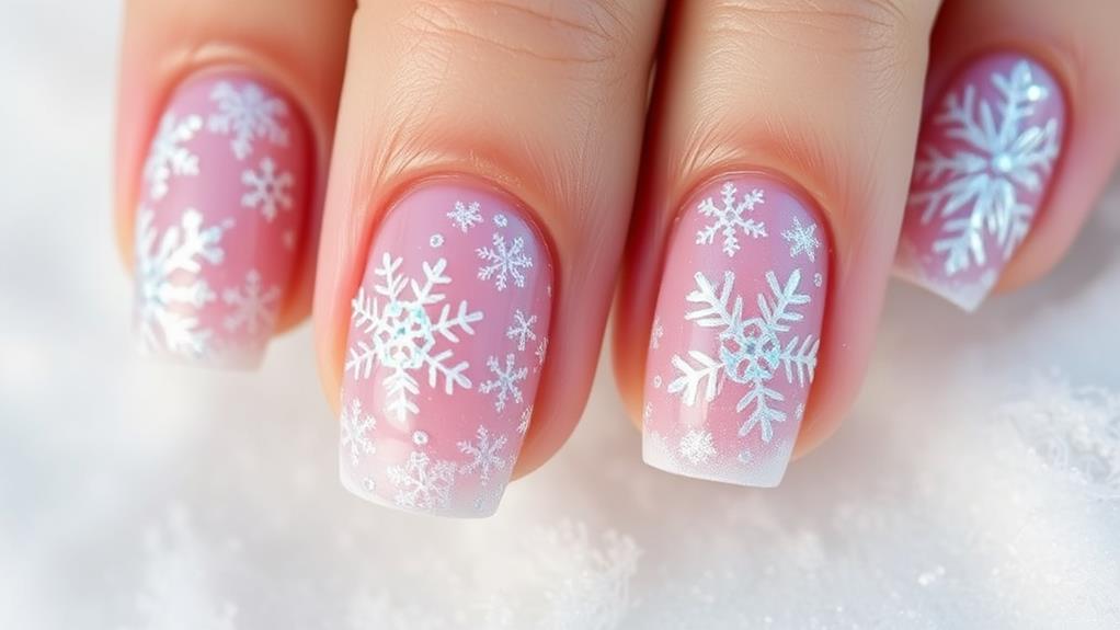 sparkling winter nail art