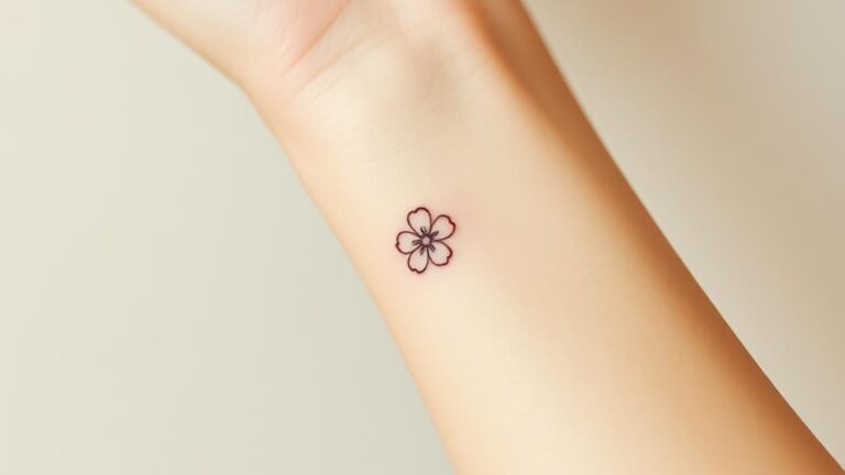 stunning minimalist flower tattoos