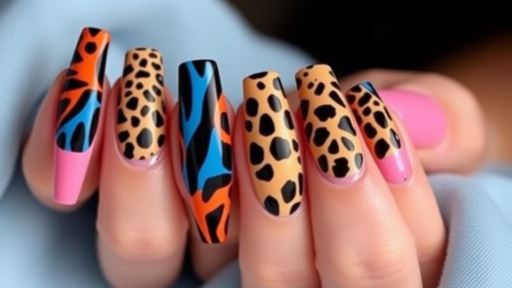 stylish animal print nails