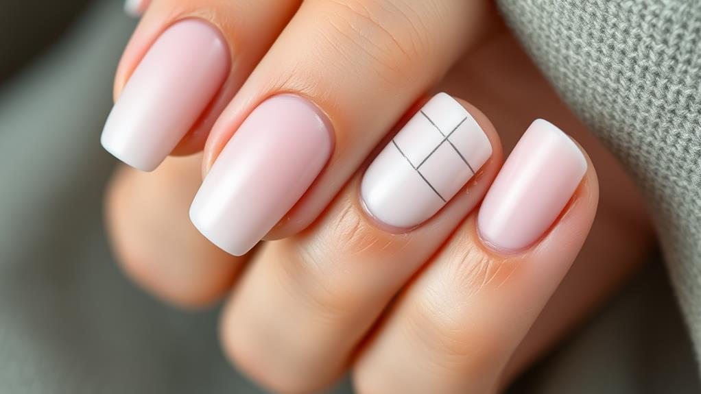 stylish matte short nails