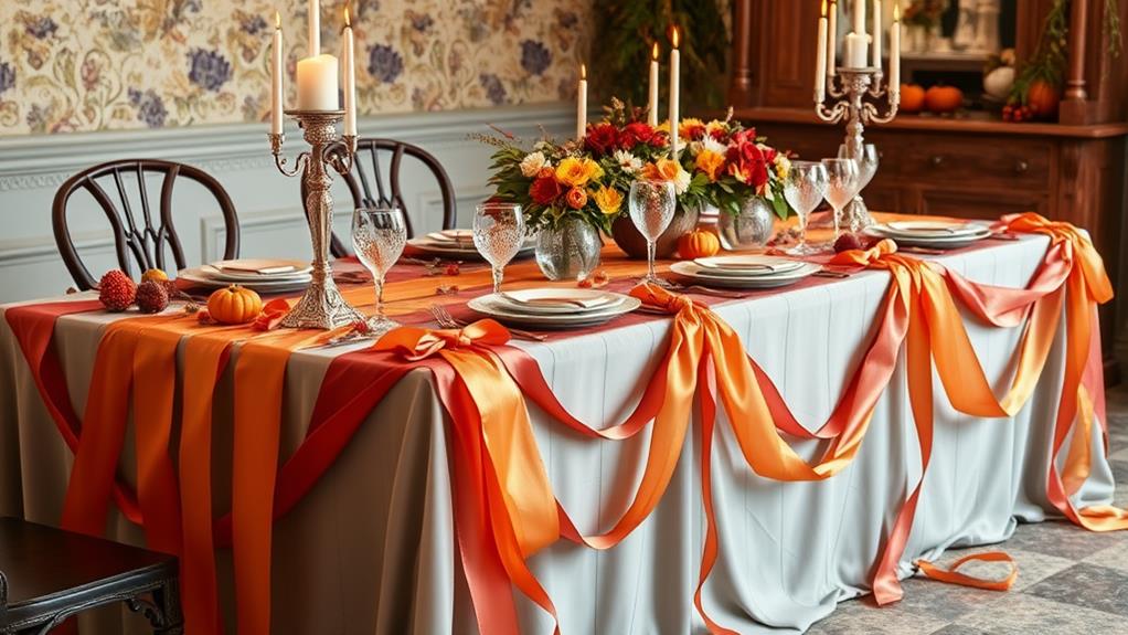 stylish ribbon adorned table settings