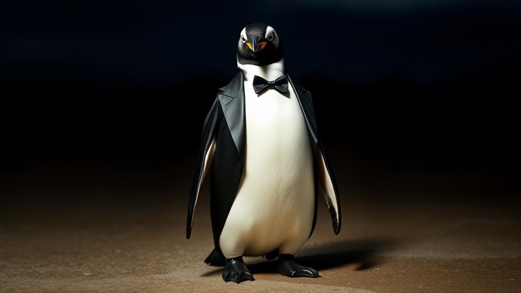 stylish tuxedo wearing penguin