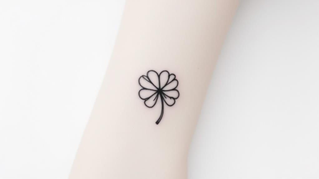 subtle clover leaf design