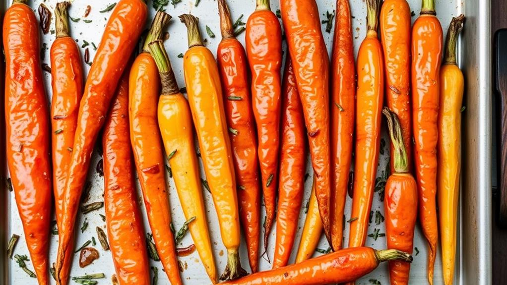 thyme infused honey roasted carrots