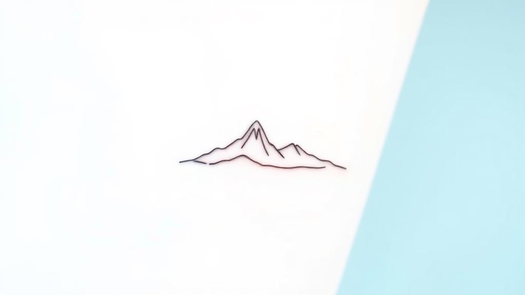 tiny mountain range tattoos