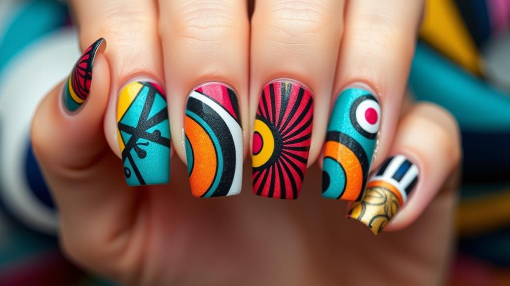 trendy graphic nail designs