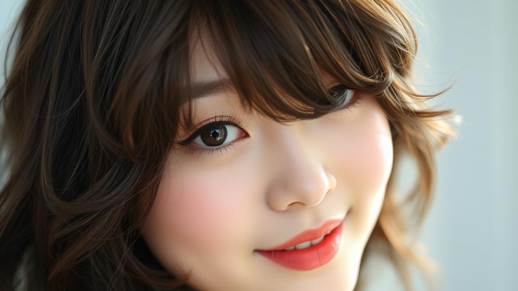 voluminous korean bangs style