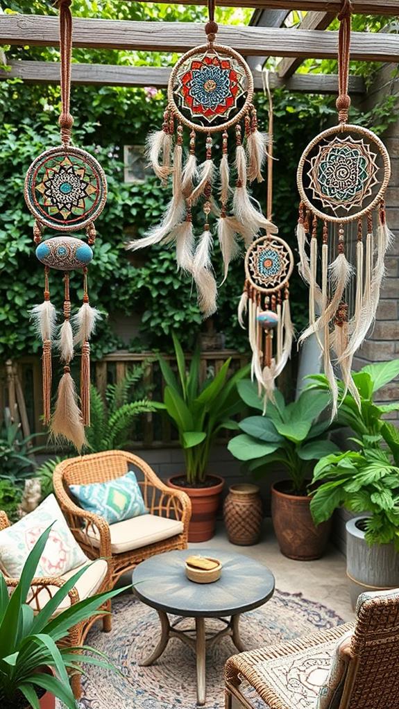 artistic stones and dreamcatchers