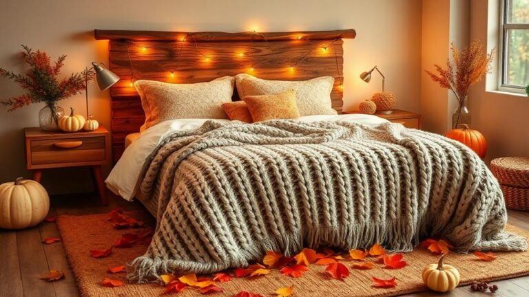 autumn inspired bedroom enhancements