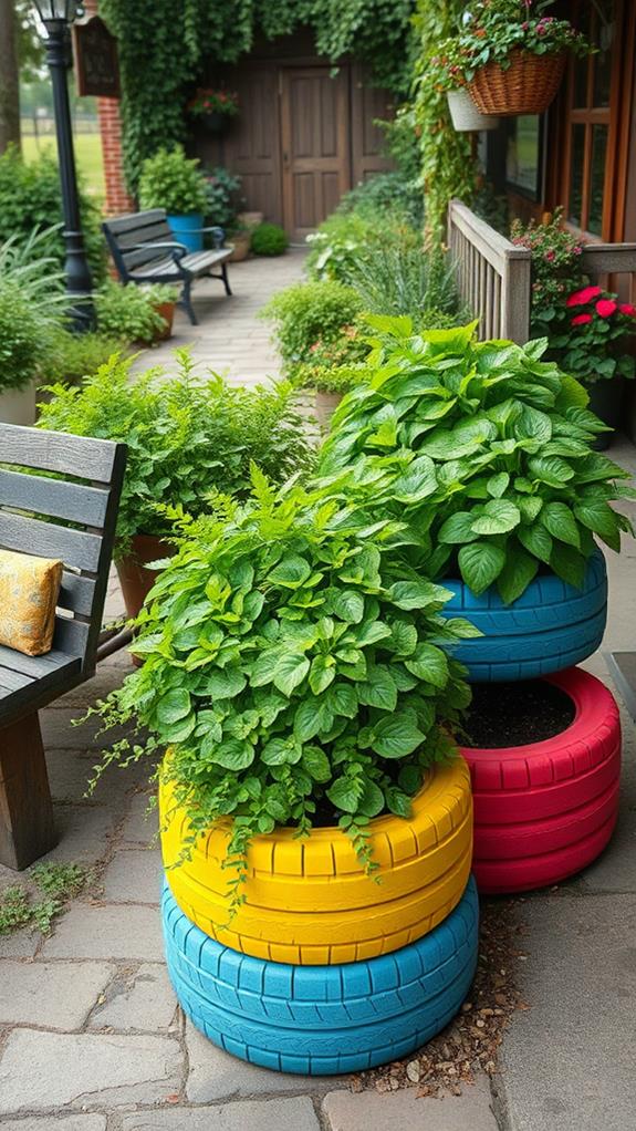 colorful eco friendly planters