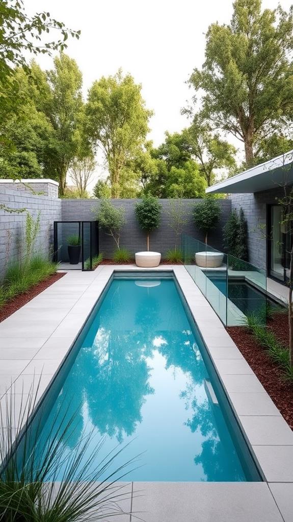 contemporary glass enclosed swimming pool