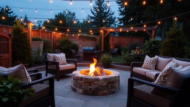 cozy patio fire pit