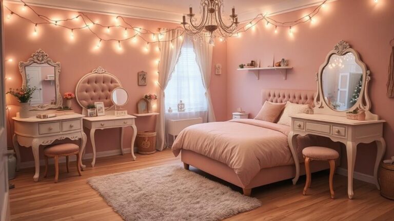 cozy stylish girly bedroom