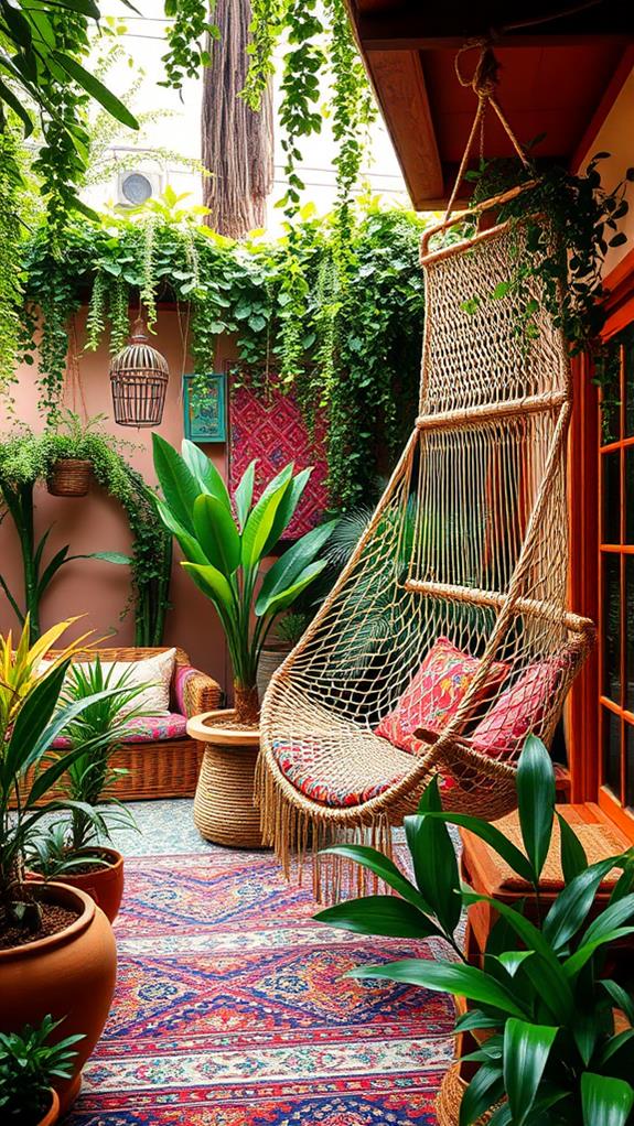 eclectic outdoor living spaces