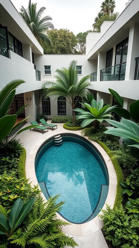 elegant art deco pool