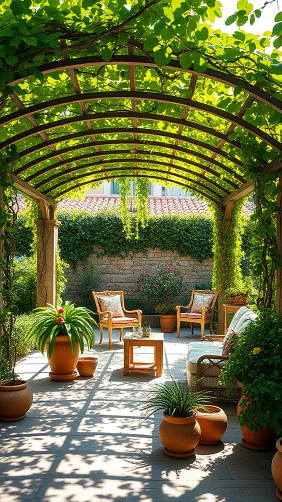 elegant mediterranean pergola design