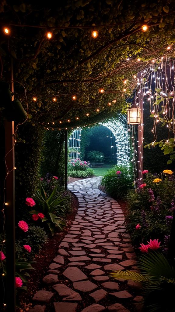 enchanting illuminated garden paths