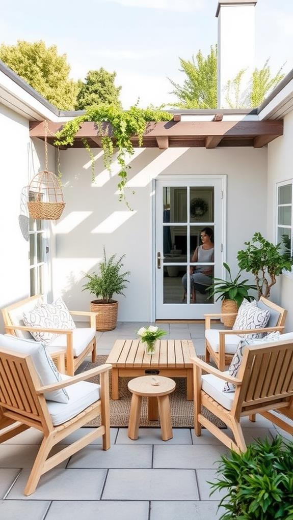 minimalist scandinavian patio design