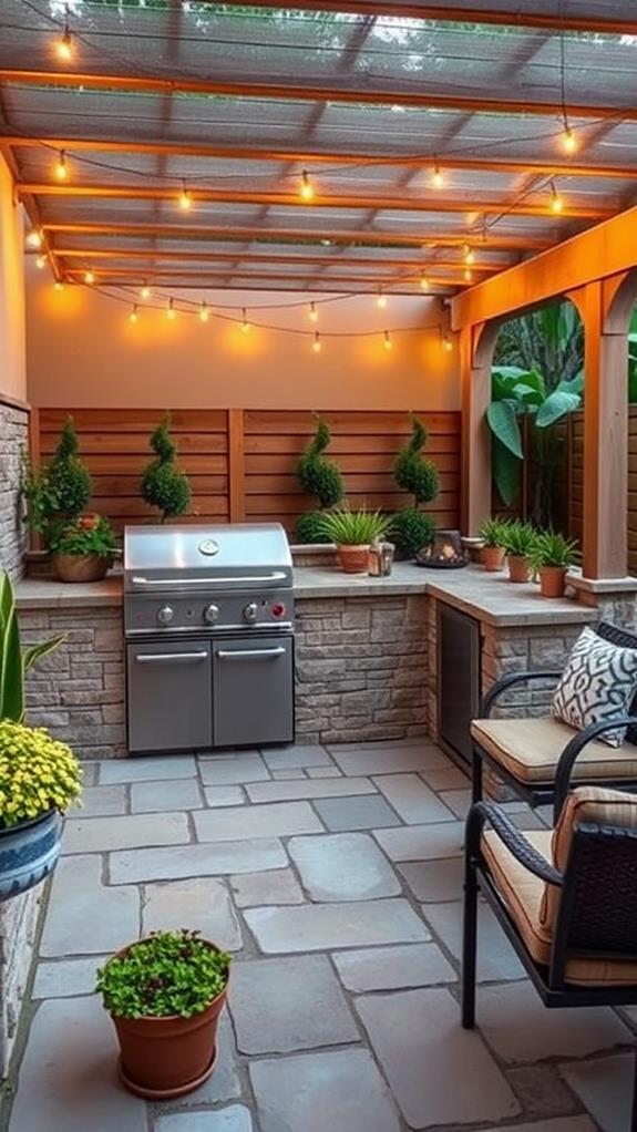 outdoor cooking space design