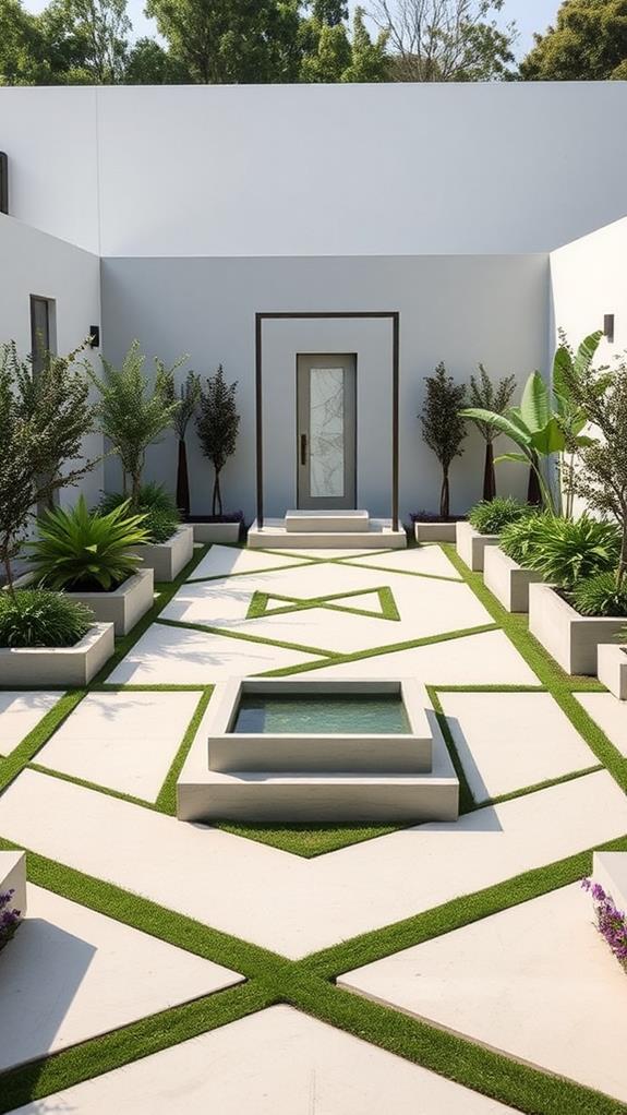 sculptural geometric garden designs